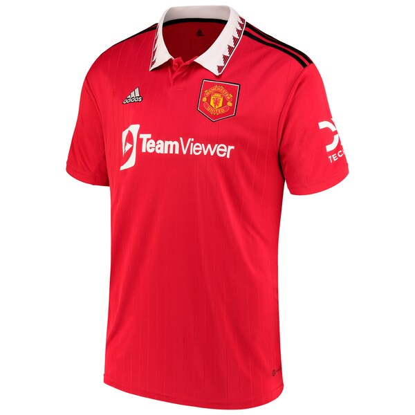 Tyrell Malacia Manchester United adidas 2022/23 Home Replica Player Jersey - Red - Image 2