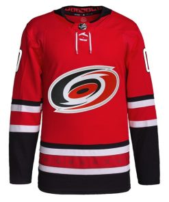 Alternative view of Carolina Hurricanes adidas  Alternate  Primegreen Authentic Custom Jersey - Red