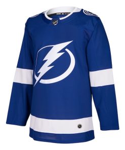 Alternative view of Tampa Bay Lightning adidas Home Authentic Blank Jersey - Blue