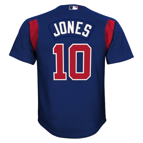 Chipper Jones Atlanta Braves Youth Cooperstown Collection?Mesh Batting Practice Jersey - Navy - Image 3