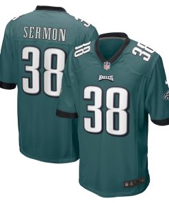 Trey Sermon Philadelphia Eagles Nike Team Game Jersey - Midnight Green