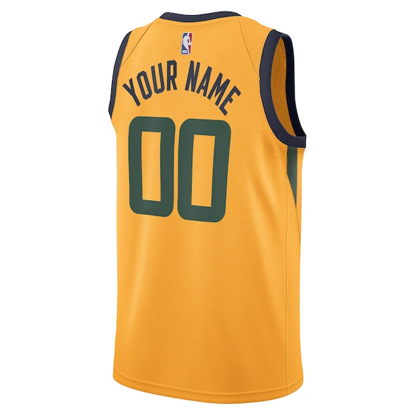 Utah Jazz Nike Swingman Custom Jersey - Statement Edition - Gold - Image 3