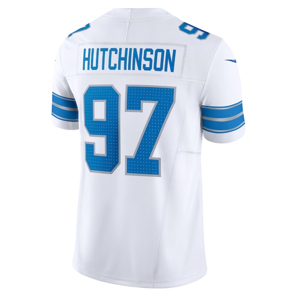 Aidan Hutchinson Detroit Lions Nike Vapor F.U.S.E. Limited Jersey - White/Black/Blue - Image 6