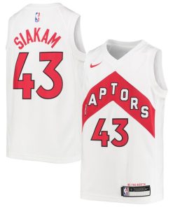 Alternative view of Pascal Siakam Toronto Raptors Nike Youth Swingman Jersey - Association Edition - White/Red