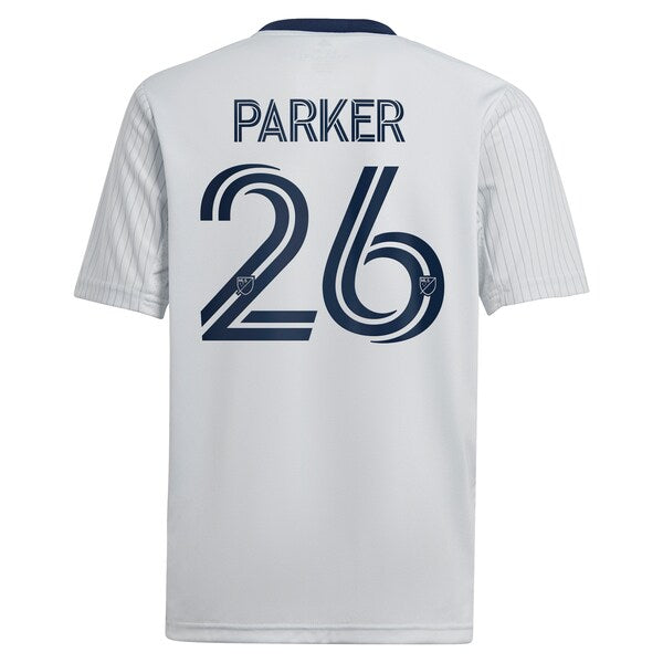 Tim Parker St. Louis City SC adidas Youth 2024 The Spirit Kit Replica Jersey - Gray - Image 3