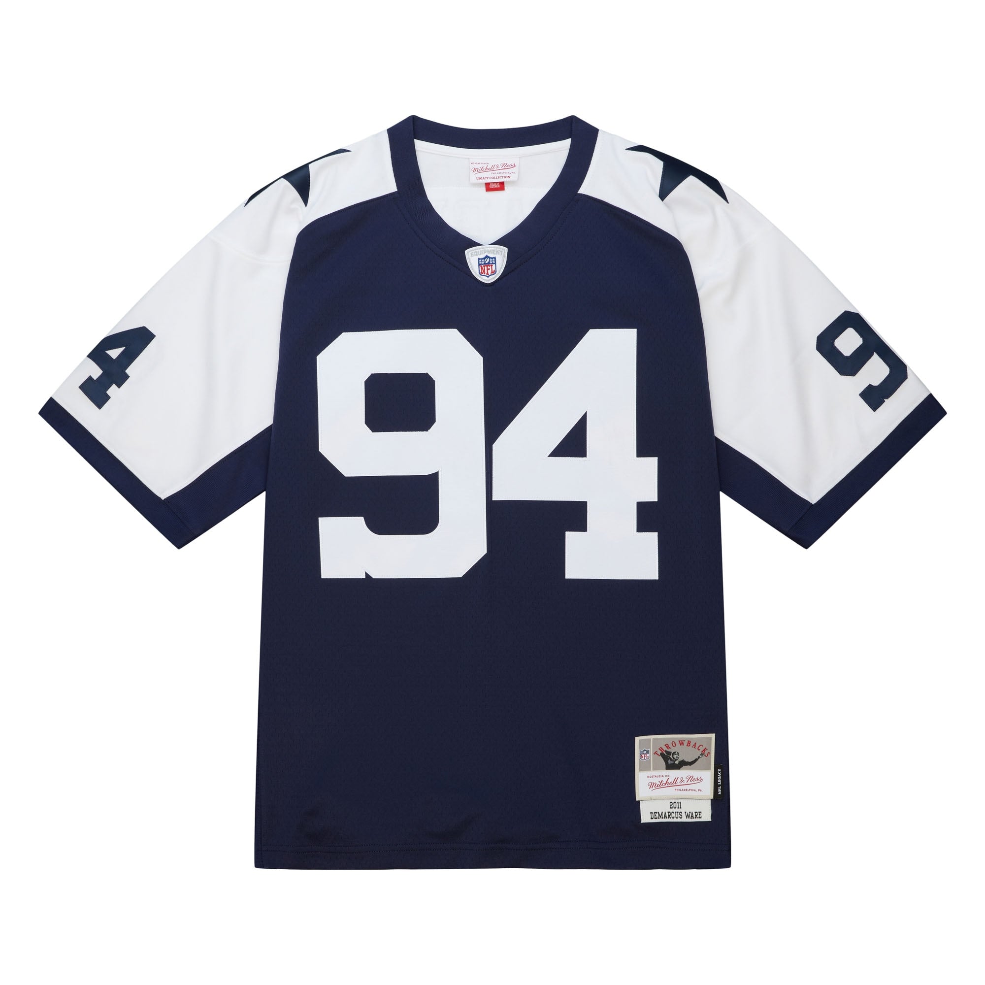 DeMarcus Ware Dallas Cowboys 2005 Legacy Replica Jersey - White/Navy - Image 9