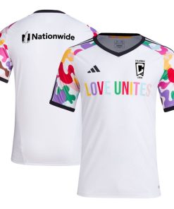 Columbus Crew adidas 2024 Pride Pre-Match Top - White