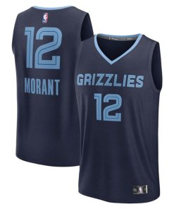Ja Morant Memphis Grizzlies  Fast Break Replica Player Jersey - Icon Edition - Navy