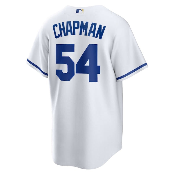 Aroldis Chapman Kansas City Royals Nike Home Replica Player Jersey - White - Image 3