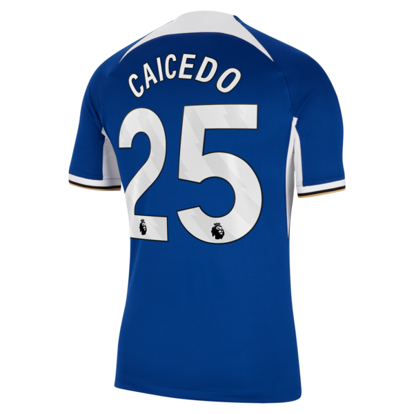 Mois¨¦s Caicedo Chelsea Nike 2023/24 Home Stadium Replica Player Jersey - Blue/Mint/Navy - Image 5