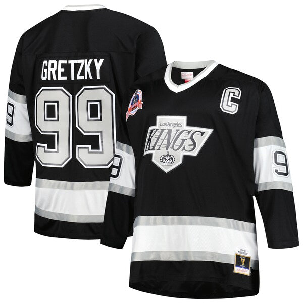 Wayne Gretzky Los Angeles Kings Big & Tall 1992/93 Blue Line Player Jersey - Black - Image 2