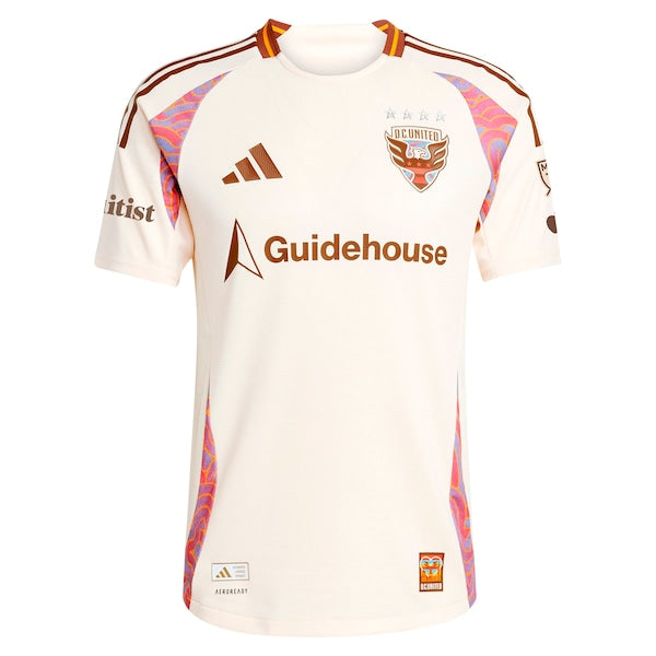 D.C. United adidas 2025 The Soul Kit Authentic Custom Jersey - Natural - Image 3