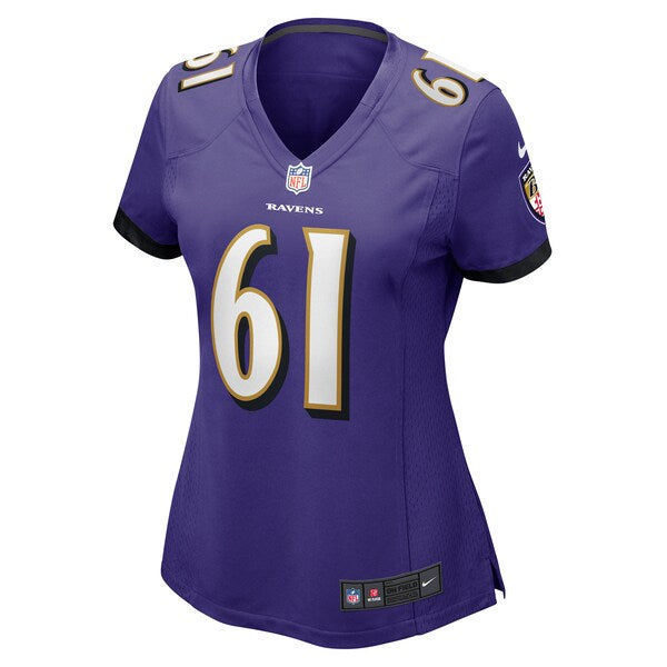 Nick Samac Baltimore Ravens Nike Women's Game Jersey - Purple - Image 2