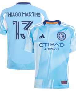 Thiago Martins New York City FC adidas Youth 2025 The Excelsior Kit Replica Player Jersey - Light Blue