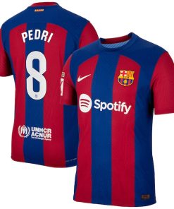 Pedri Barcelona Nike 2023/24 Home Authentic Jersey - Royal/Aqua/White