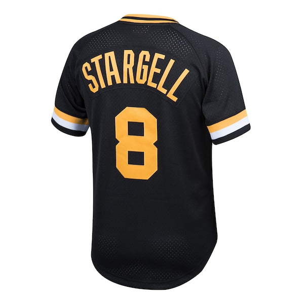 Willie Stargell Pittsburgh Pirates Youth Cooperstown Collection Mesh Batting Practice Jersey - Black - Image 3