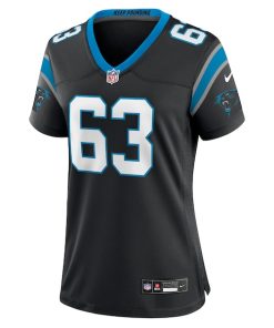 Alternative view of Austin Corbett Carolina Panthers Nike Women's Team Game Jersey - Black