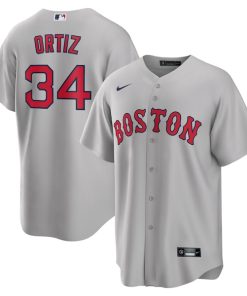 David Ortiz Boston Red Sox Nike Road Replica Player Jersey - Gray/Navy/Red/White