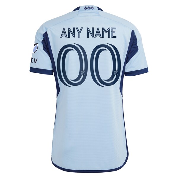 Sporting Kansas City adidas 2024 Hoops 4.0 Authentic Custom Jersey - Light Blue - Image 3