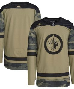 Winnipeg Jets adidas Logo Military Appreciation Team Authentic Practice Jersey - Camo
