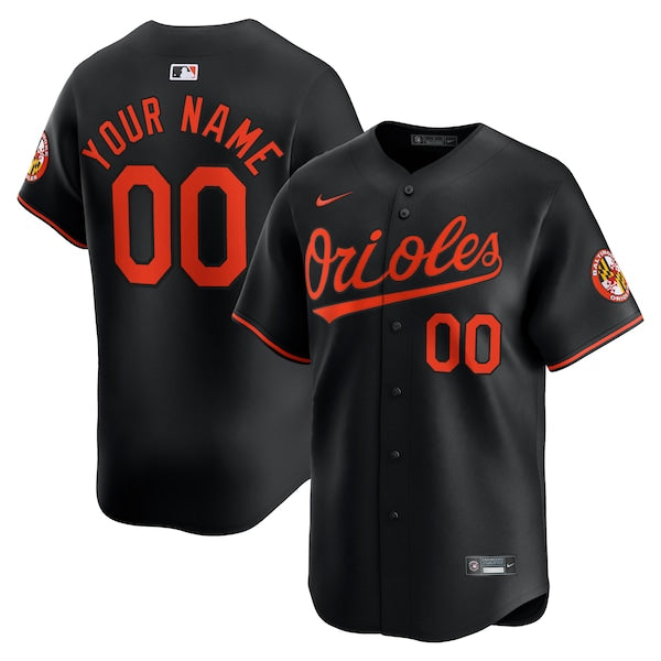 Baltimore Orioles Nike Alternate Limited Custom Jersey?ยจC Black