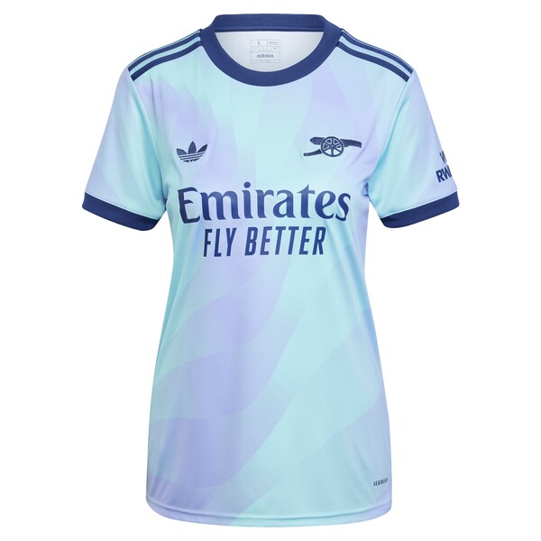 Arsenal adidas Originals Women's 2024/25 Third Replica Jersey - Aqua - Image 2