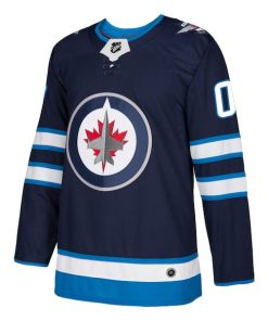 Alternative view of Winnipeg Jets adidas Authentic Custom Jersey - Navy