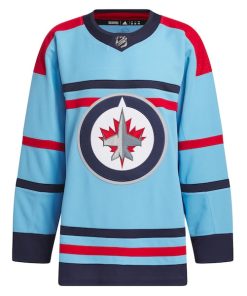 Alternative view of Winnipeg Jets adidas Anniversary Primegreen Authentic Jersey - Light Blue