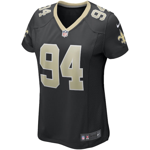 Cameron Jordan New Orleans Saints Nike Women's Game Jersey - Black/White - Image 3