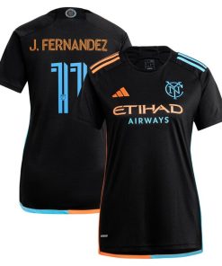 Julian Fernandez New York City FC adidas Women's 2024 24/7 Kit Replica Player Jersey?¨C Black