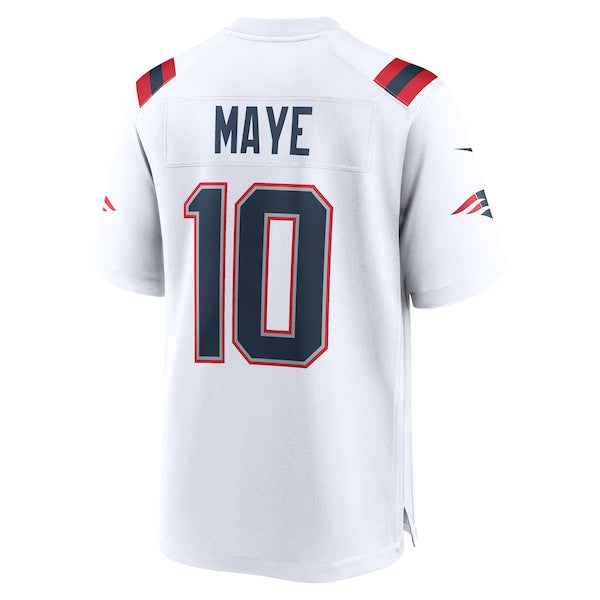 Drake Maye New England Patriots Nike 2024 NFL Draft First Round Pick Player Game Jersey - White - Image 3