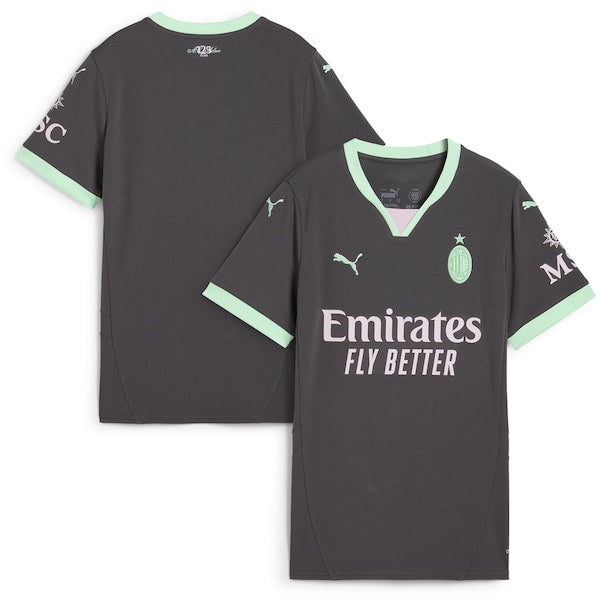 AC Milan Puma Women's 2024/25 Third Replica Jersey - Charcoal/White - Image 2