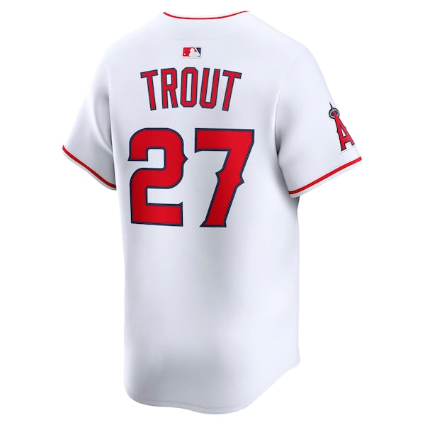 Mike Trout Los Angeles Angels Nike Home Limited Player Jersey - White - Image 3