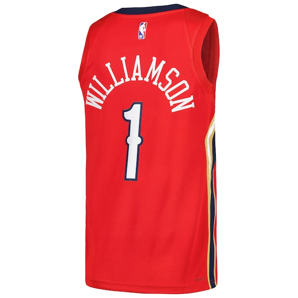 Zion Williamson New Orleans Pelicans Jordan Brand Swingman Player Jersey - Statement Edition - Red - Image 3