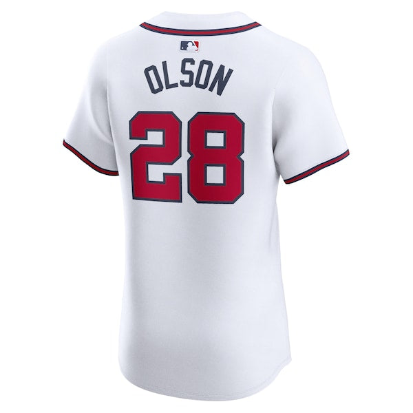 Matt Olson Atlanta Braves Nike Home Elite Player Jersey - White - Image 3