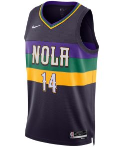 Alternative view of Brandon Ingram New Orleans Pelicans Nike Unisex 2022/23 Swingman Jersey - City Edition - Purple