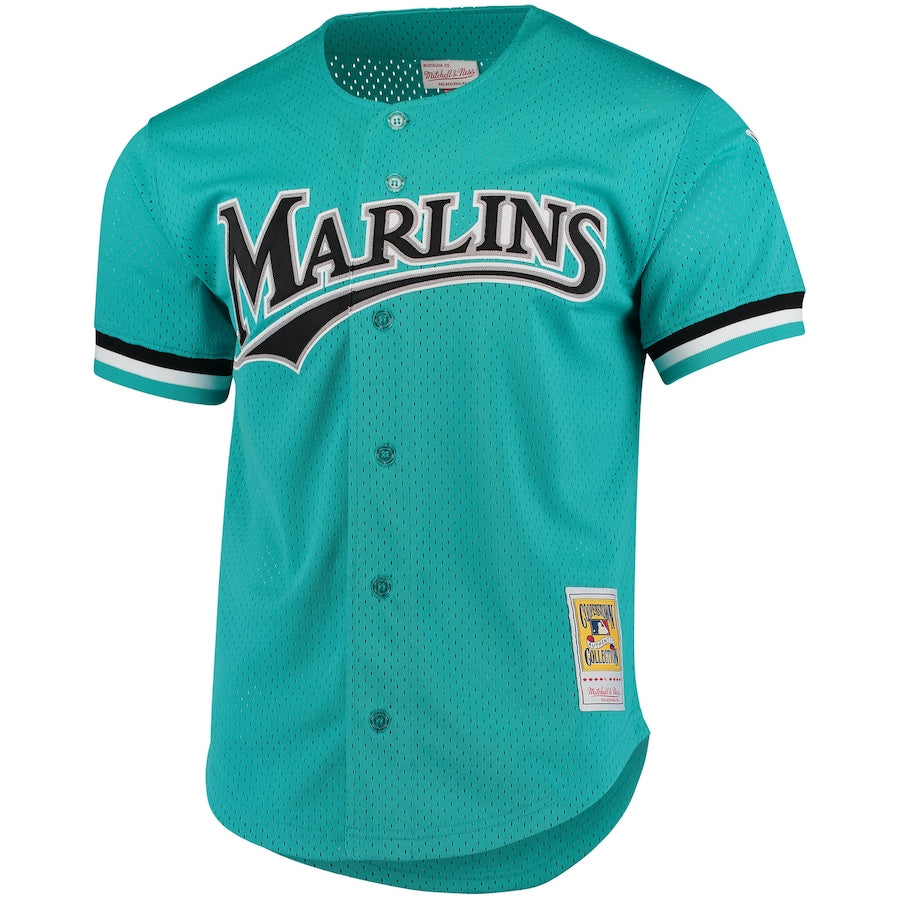 Andre Dawson Florida Marlins Fashion Cooperstown Collection Mesh Batting Practice Jersey - Teal - Image 2