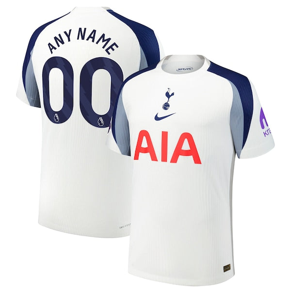 Tottenham Hotspur Nike 2025/26 Home Authentic Custom Jersey - White/Yellow - Image 2
