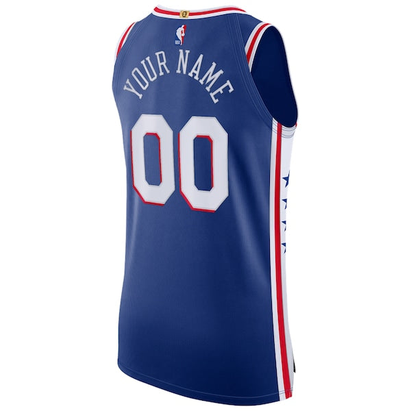 Philadelphia 76ers Nike Custom Authentic Jersey - Icon Edition - Royal - Image 3