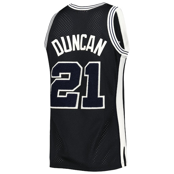 Tim Duncan San Antonio Spurs 1998/99 Hardwood Classics Off-Court Swingman Jersey - Black - Image 3