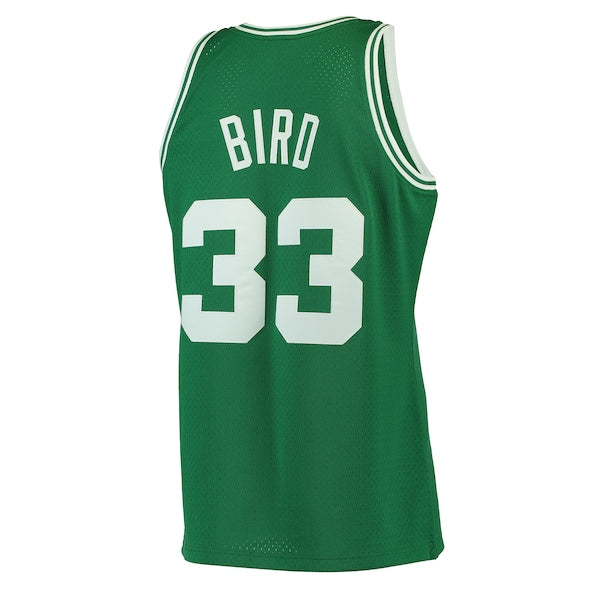 Larry Bird Boston Celtics Hardwood Classics Swingman Jersey - Kelly Green/White - Image 4