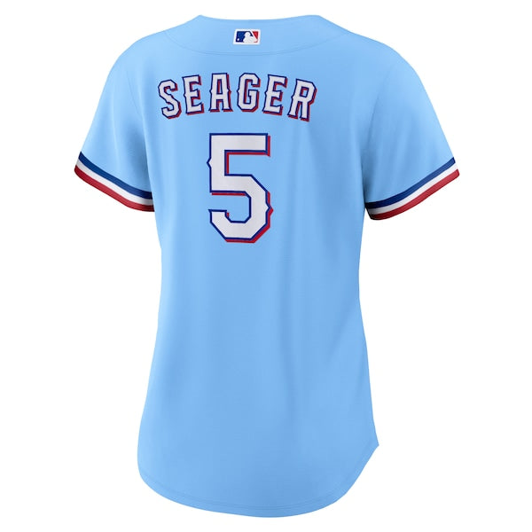Corey Seager Texas Rangers Nike Women's Alternate Replica Player Jersey - Light Blue - Image 3