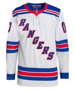Alternative view of New York Rangers adidas  Away  Primegreen Authentic Custom Jersey - White