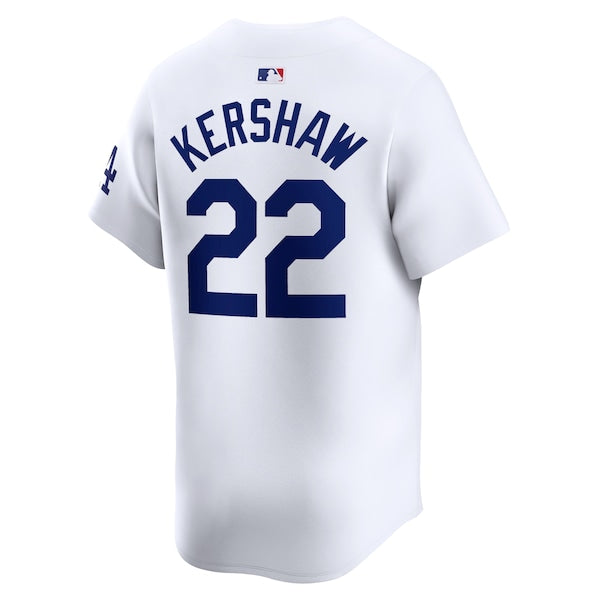 Clayton Kershaw Los Angeles Dodgers Nike Home Limited Player Jersey - White/Gray - Image 4