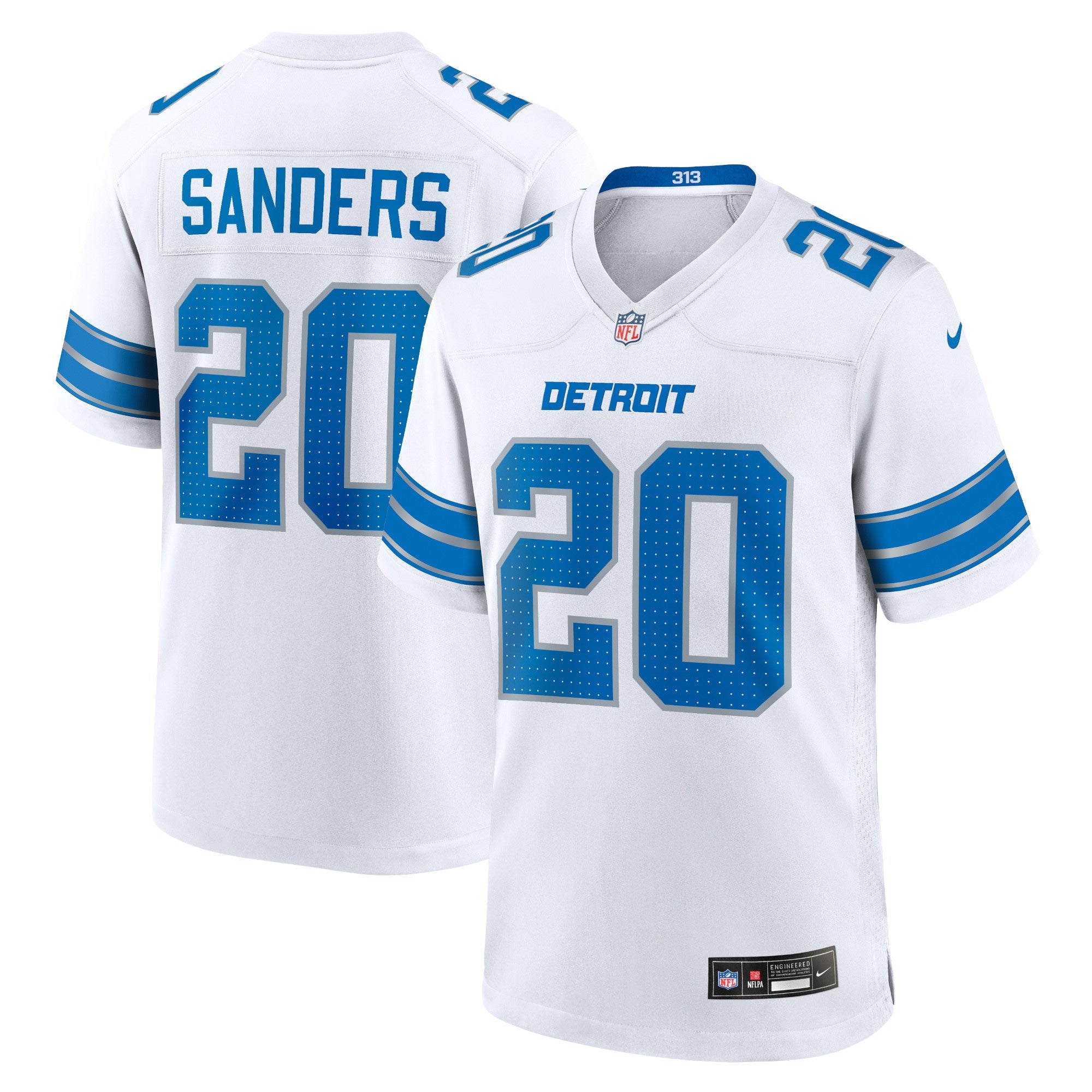 Barry Sanders Detroit Lions Nike 2nd Alternate Retired Player Game Jersey - Black - Image 8