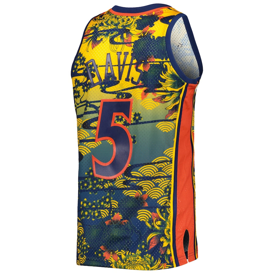 Baron Davis Golden State Warriors Hardwood Classics Lunar New Year Swingman Jersey - Blue - Image 3