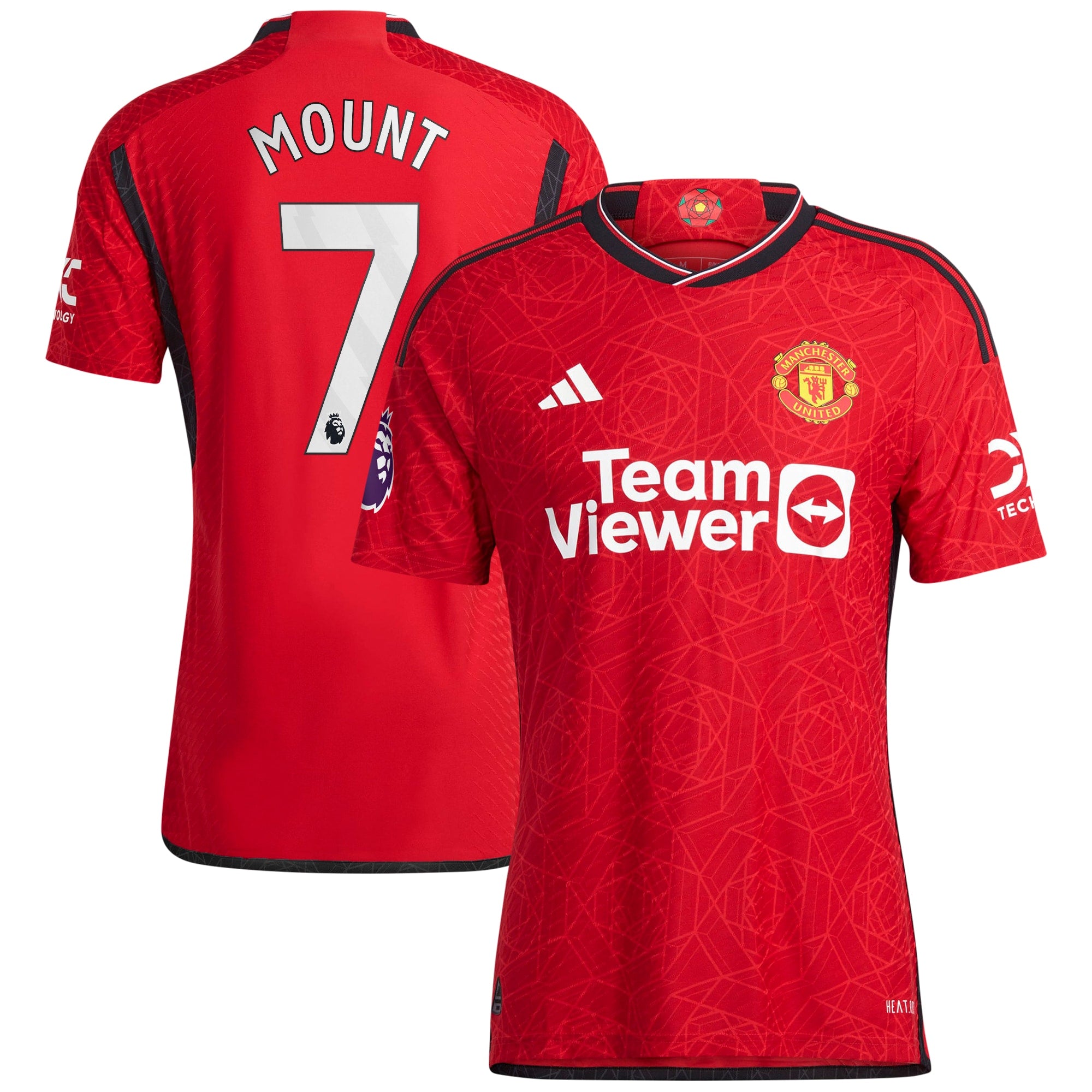 Mason Mount Manchester United adidas 2023/24 Away Authentic Player Jersey - Green/Red - Image 6