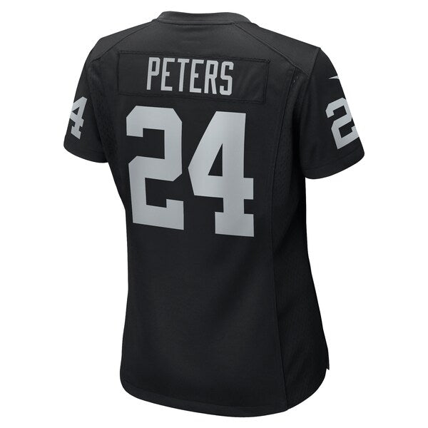 Marcus Peters Las Vegas Raiders Nike Women's Team Game Jersey - Black - Image 3