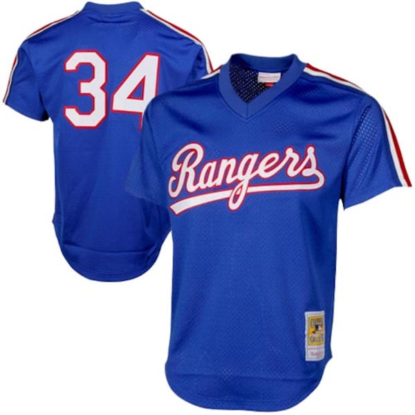 Nolan Ryan Texas Rangers 1989 Authentic Cooperstown Collection Mesh Batting Practice Jersey - Royal - Image 2