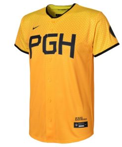 Alternative view of Roberto Clemente Pittsburgh Pirates Nike Toddler 2023 City Connect Replica Player Jersey - Gold